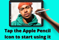 Tap the Apple Pencil Icon to start using it