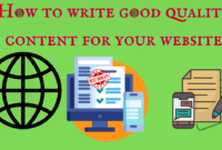 How to write good quality content for your website