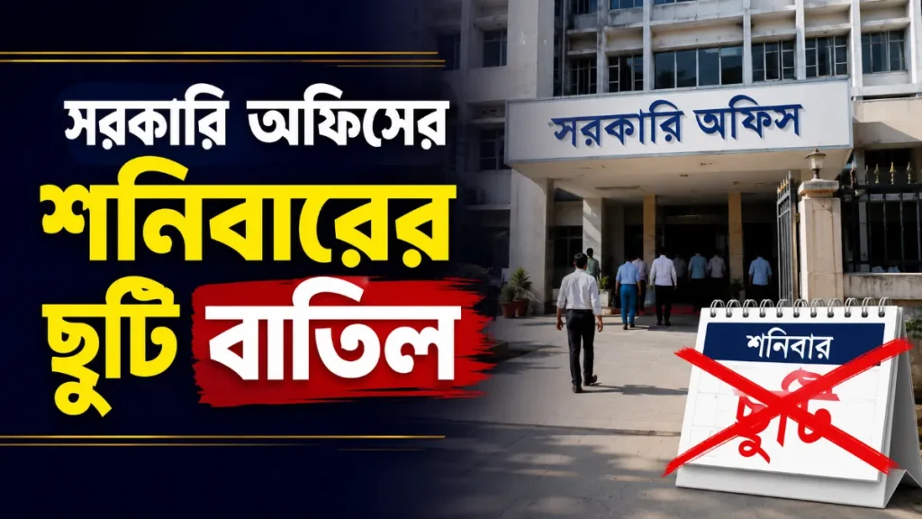 সরকারি অফিসের শনিবারের ছুটি বাতিল: সাময়িক না স্থায়ী, জানুন বিস্তারিত