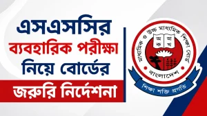 এসএসসি’র ব্যবহারিক পরীক্ষা নিয়ে শিক্ষা বোর্ডের জরুরি নির্দেশনা প্রকাশ